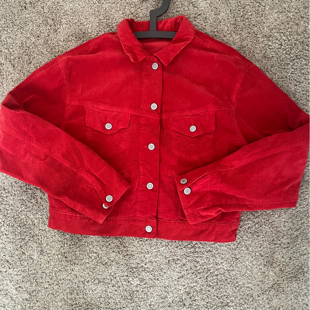 Brandy Melville red corduroy jacket